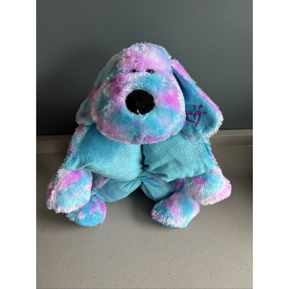 Justice Vtg Y2K Clothing brand plush dog tie-dye puppy pillow Pet RARE